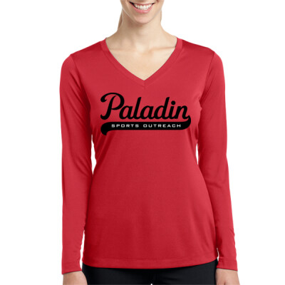 Paladin Ladies Drifit Long Sleeve Vneck  Thumbnail