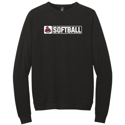 Adult Softball Triblend Fleece Sweatshirt - Horiz Softball Thumbnail