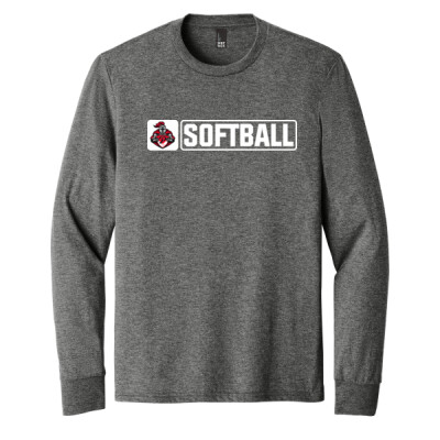 District Triblend Long Sleeve - Horiz Softball Thumbnail