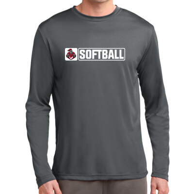 Adult Unisex Drifit Long Sleeve - Horiz Softball Thumbnail