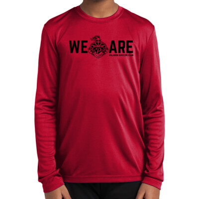 Youth Soccer Long Sleeve Drifit Shirt - "We Are" in Black Thumbnail
