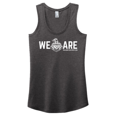 Soccer Women's Triblend Racerback Tank Top - "We Are" in White Thumbnail