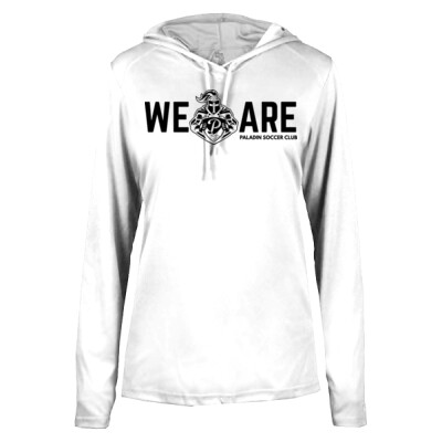 Ladies Soccer Competitor Hooded Pullover - "We Are" in Black Thumbnail