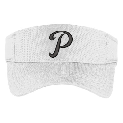 White visor with black P - 3D embroidered logo Thumbnail