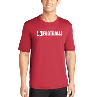 Adult Unisex Drifit Performance Tee - Horiz Football Thumbnail