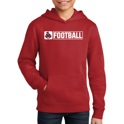 Youth Fleece Hoodie - Horiz Football Thumbnail