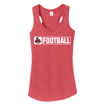 Ladies Triblend Racerback Tank - Horiz Football Thumbnail