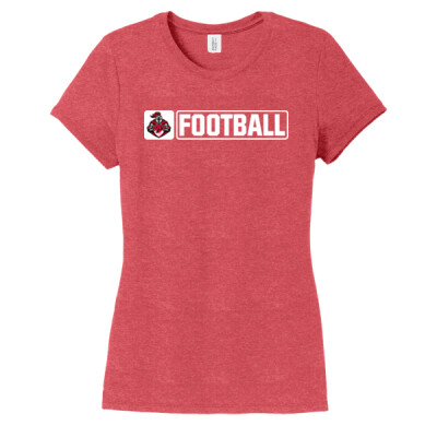 Ladies Triblend Tee - Horiz Football Thumbnail